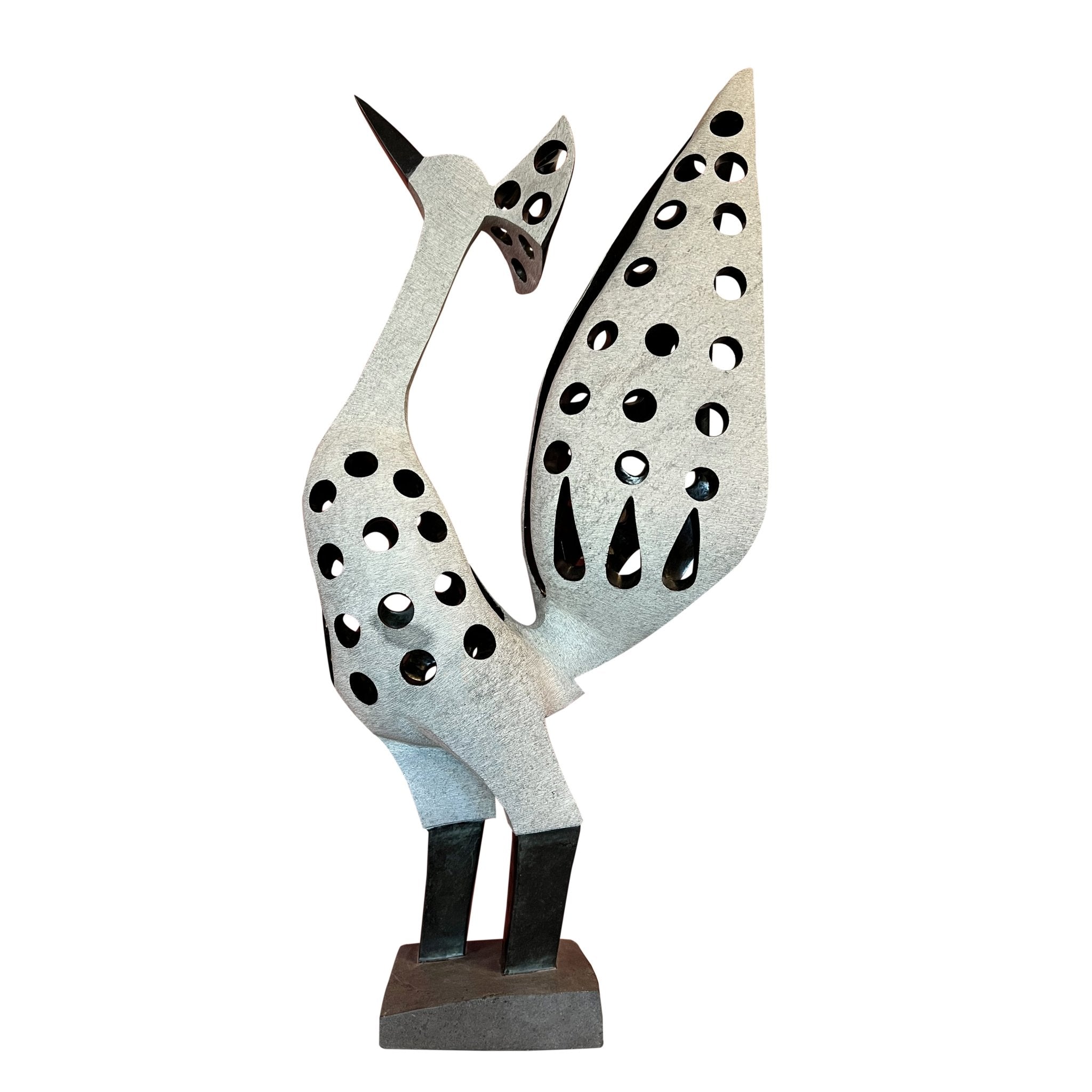 Dominic Benhura - Peacock - Shona-Art Shop - Kunst Skulptur aus Stein, dekorativ für den Aussenbereich und Interior