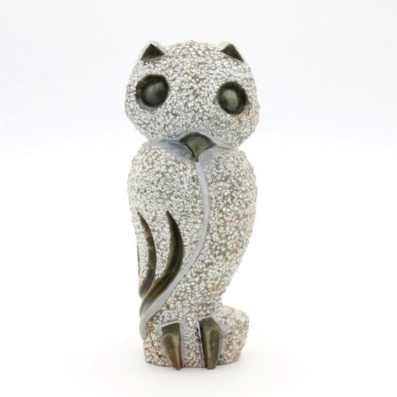Charles Tom - Eule A - Shona-Art Shop - Kunst Skulptur aus Stein, dekorativ für den Aussenbereich und Interior