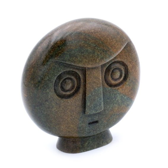 Edward Chiwawa - Sun Head - Shona-Art Shop - Kunst Skulptur aus Stein, dekorativ für den Aussenbereich und Interior