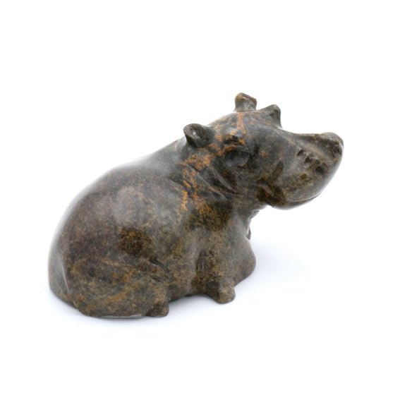 Nyasha Mabika - Nilpferd - Shona-Art Shop - Kunst Skulptur aus Stein, dekorativ für den Aussenbereich und Interior