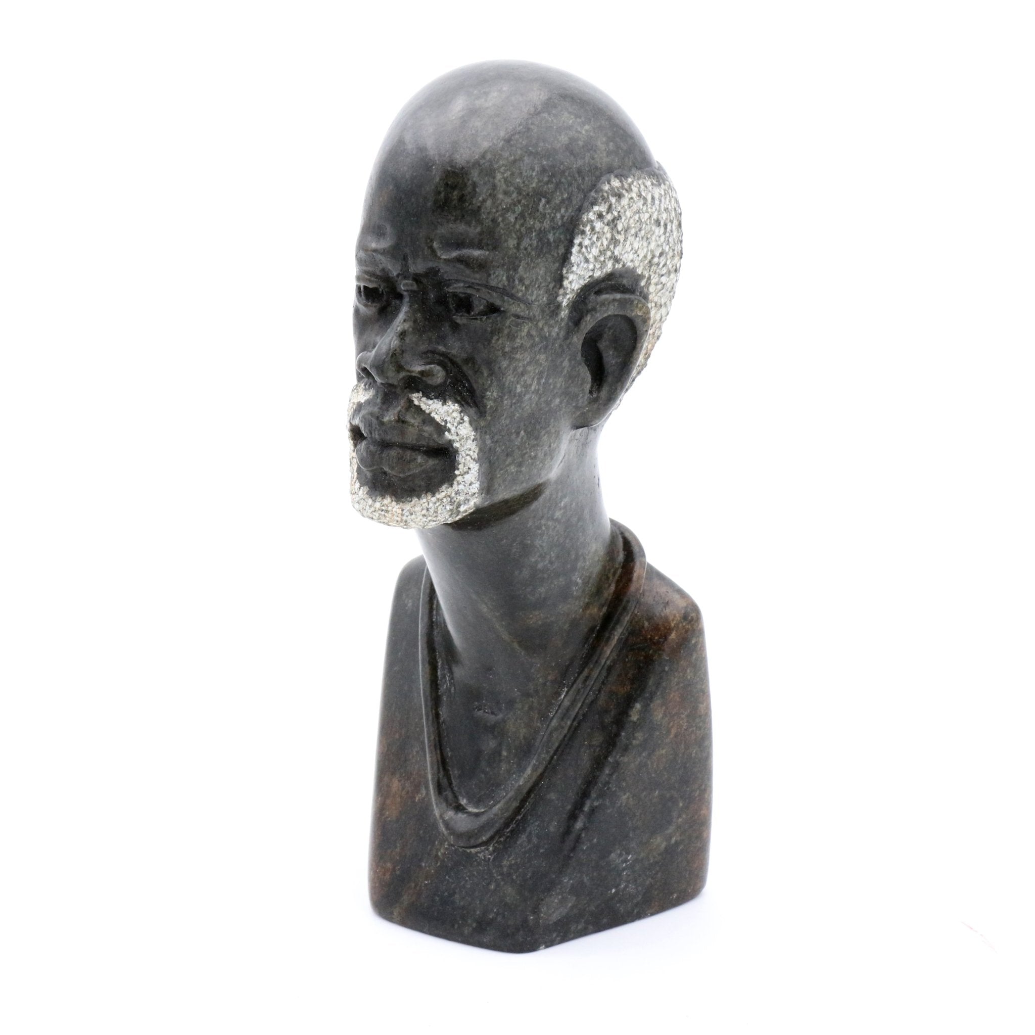 Obert Fidze - Porträt eines afrikanischen Mannes - Shona-Art Shop - Kunst Skulptur aus Stein, dekorativ für den Aussenbereich und Interior