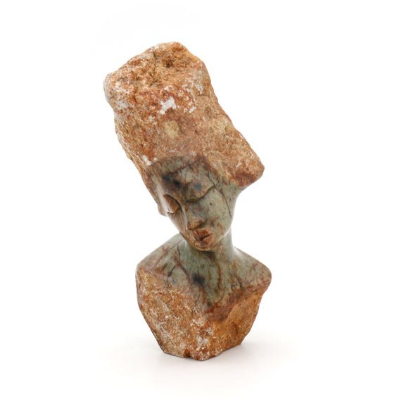 Peter Makuvise - Shy Girl - Shona-Art Shop - Kunst Skulptur aus Stein, dekorativ für den Aussenbereich und Interior