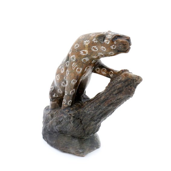 Wedy Zvarinoita - Leopard - Shona-Art Shop - Kunst Skulptur aus Stein, dekorativ für den Aussenbereich und Interior
