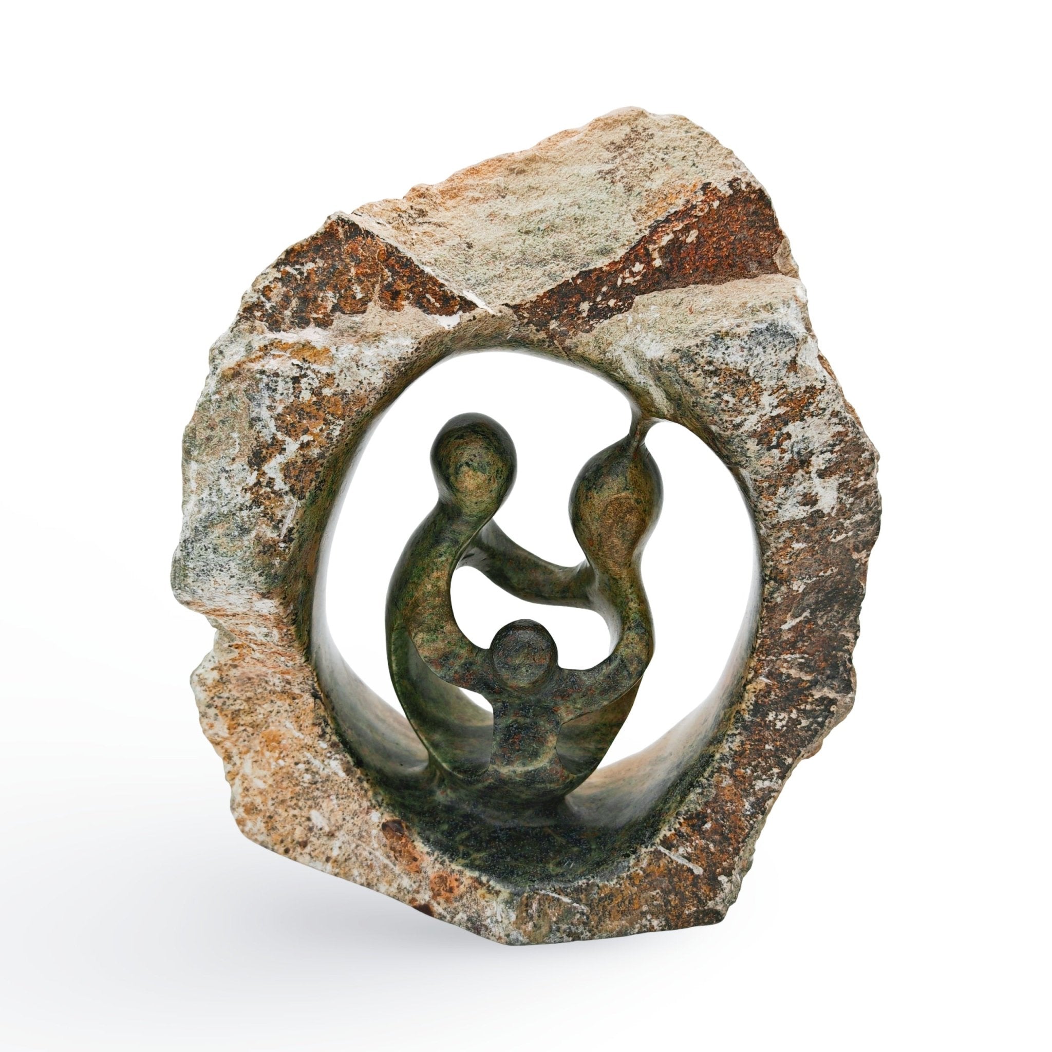 Chance Manyika - Family - Shona - Art Shop - Kunst Skulptur aus Stein, dekorativ für den Aussenbereich und Interior