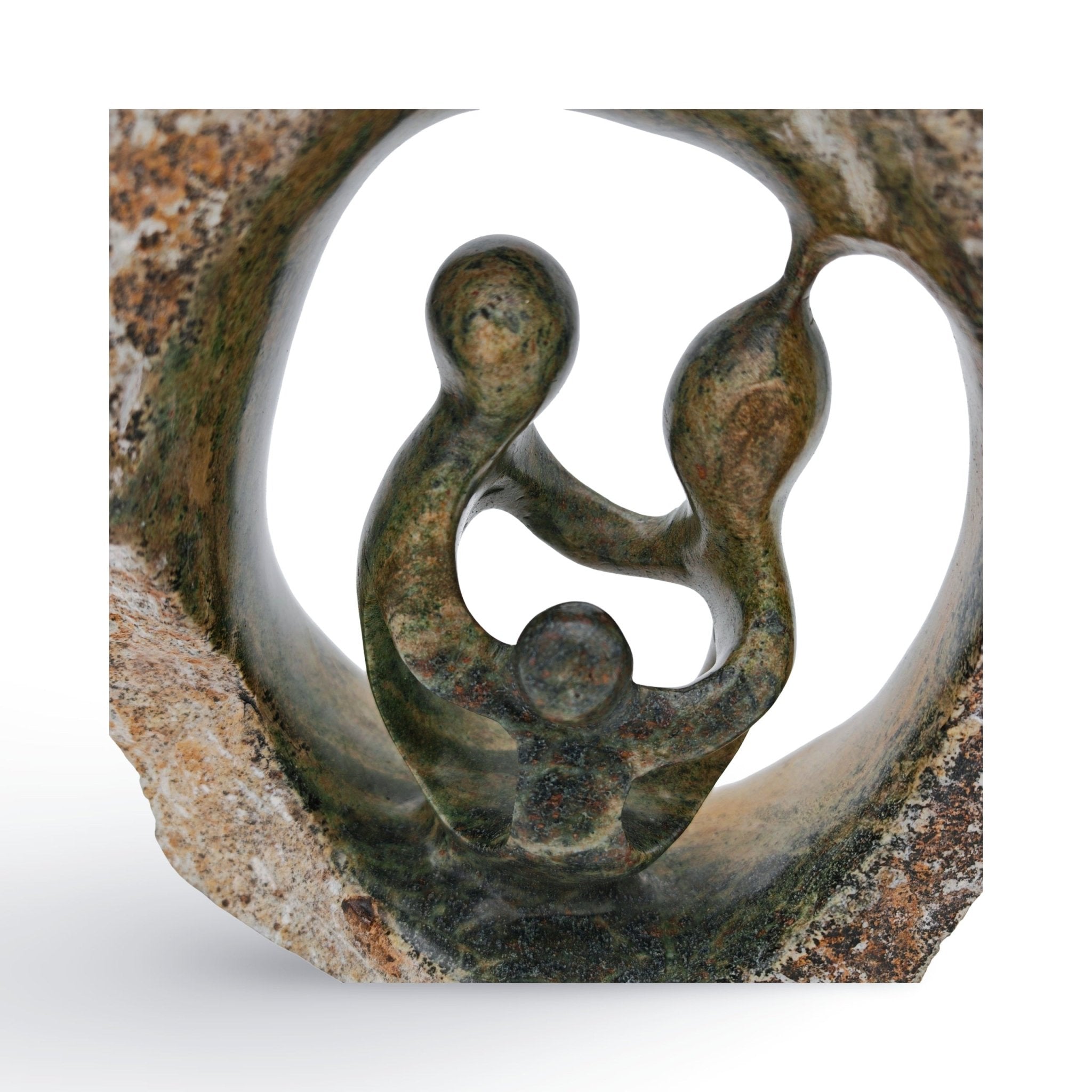 Chance Manyika - Family - Shona - Art Shop - Kunst Skulptur aus Stein, dekorativ für den Aussenbereich und Interior