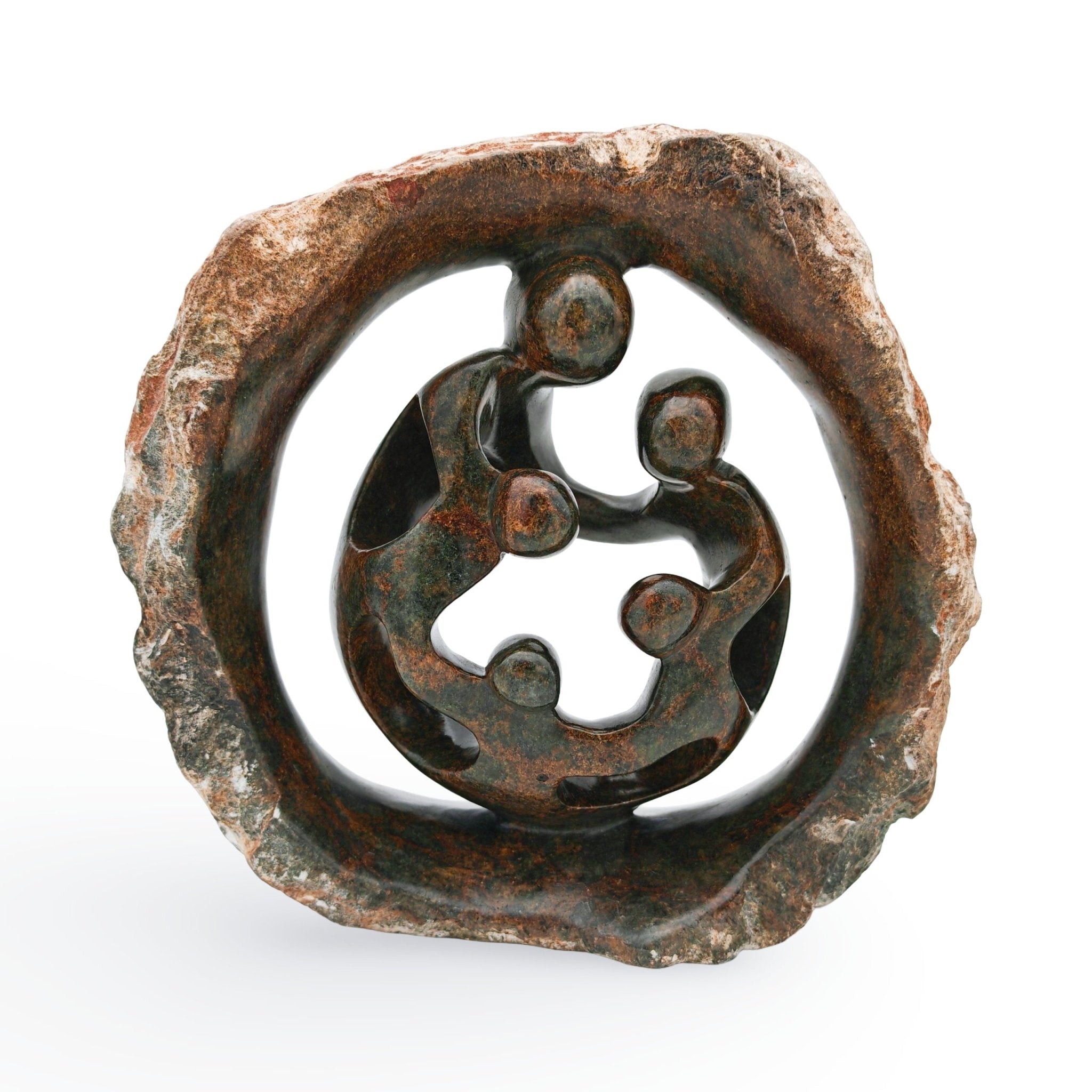 Chance Manyika - Family - Shona - Art Shop - Kunst Skulptur aus Stein, dekorativ für den Aussenbereich und Interior