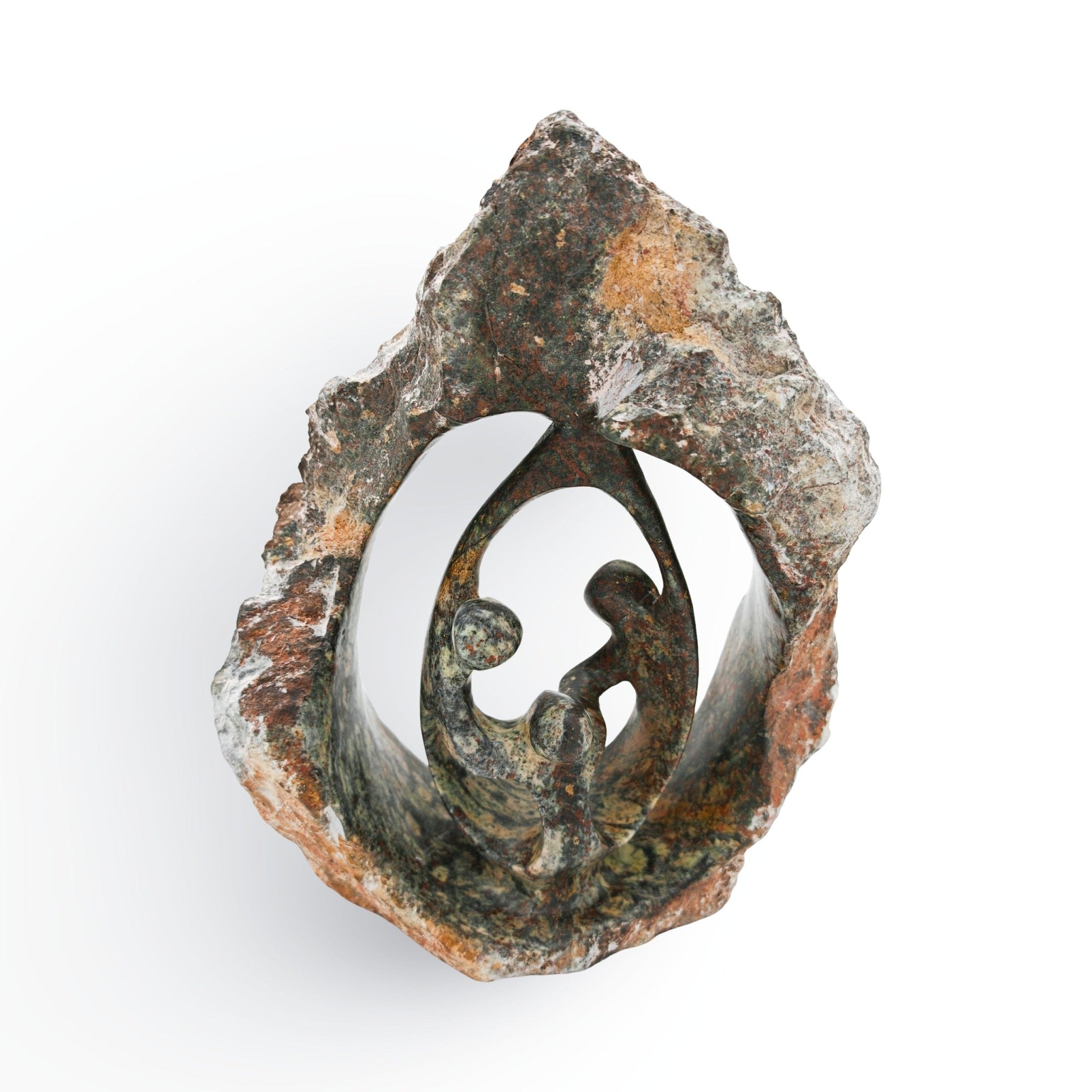 Chance Manyika - Family - Shona - Art Shop - Kunst Skulptur aus Stein, dekorativ für den Aussenbereich und Interior