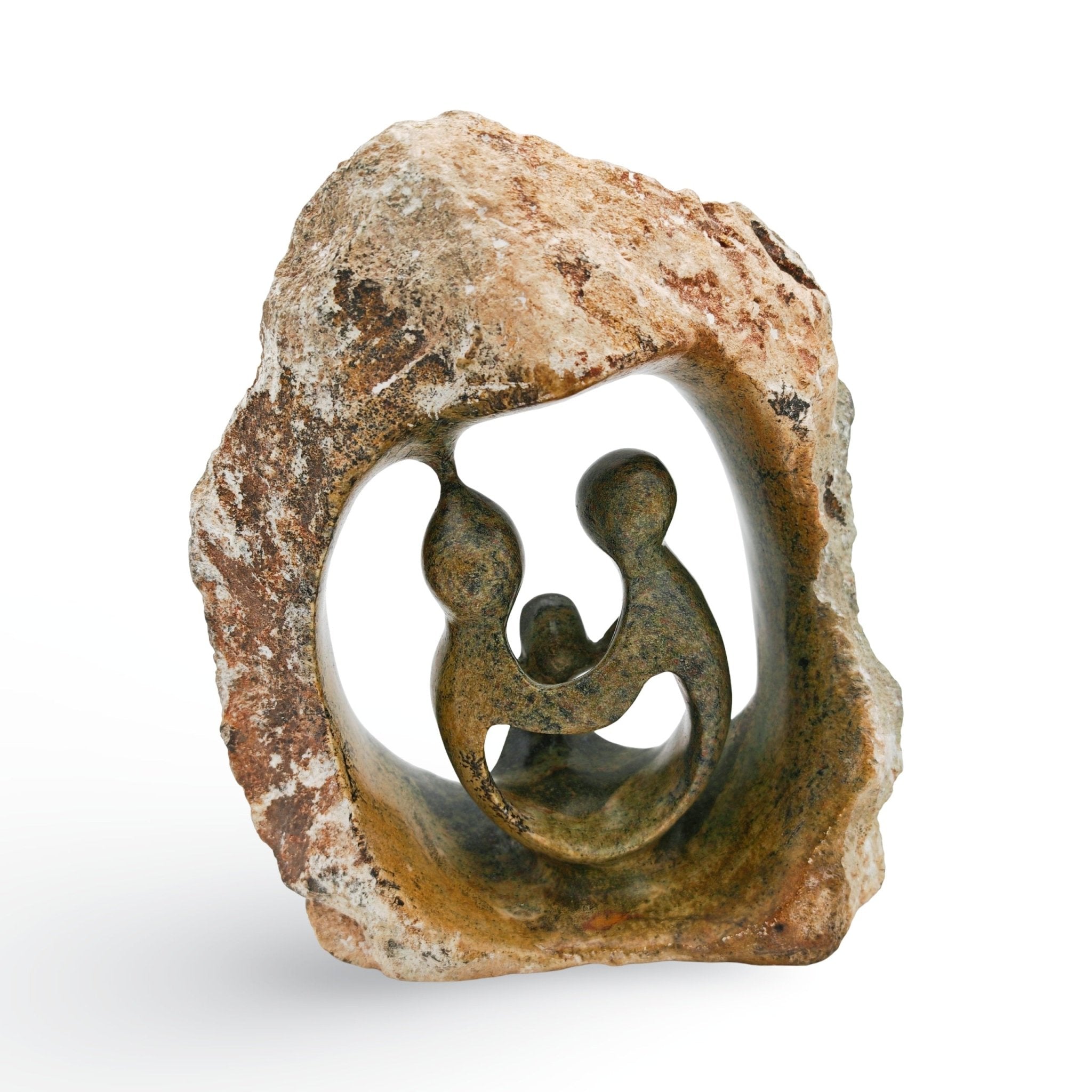 Chance Manyika - Family - Shona - Art Shop - Kunst Skulptur aus Stein, dekorativ für den Aussenbereich und Interior