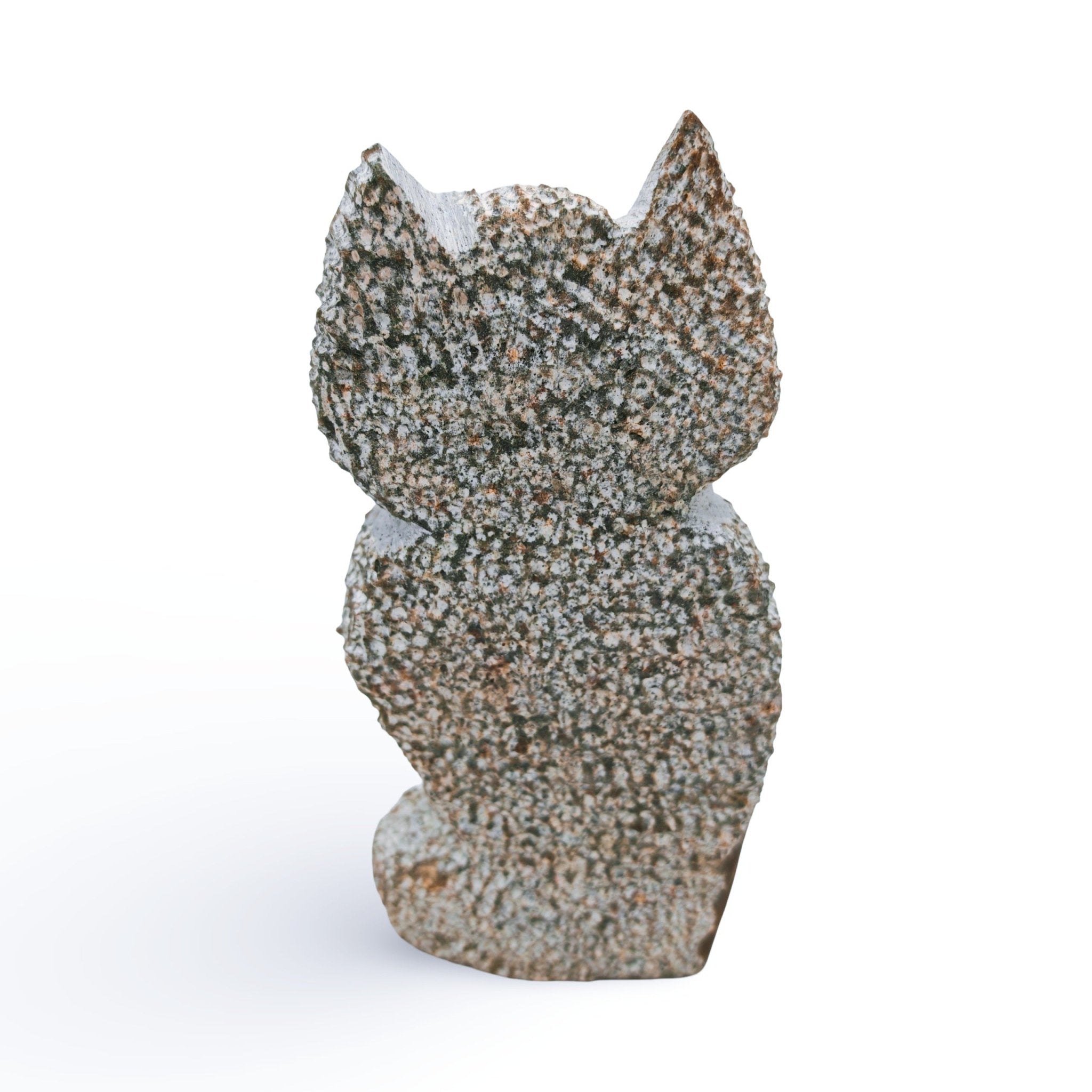 Charles Tom - Owl - Shona - Art Shop - Kunst Skulptur aus Stein, dekorativ für den Aussenbereich und Interior