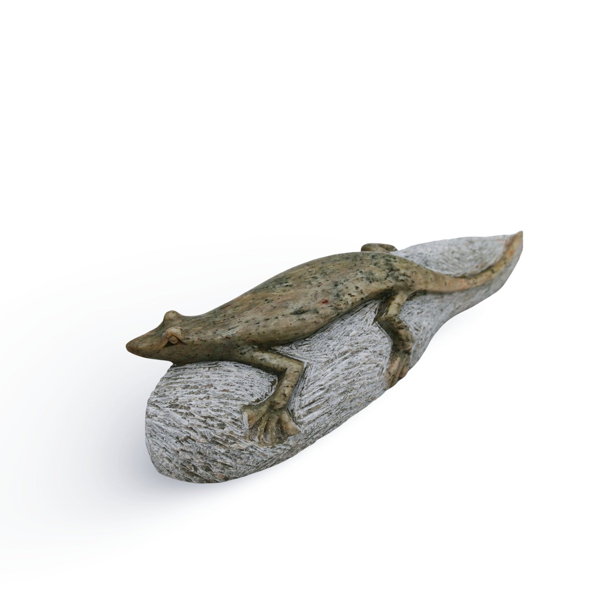 Ngoni Gatsi - Lizard - Shona - Art Shop - Kunst Skulptur aus Stein, dekorativ für den Aussenbereich und Interior