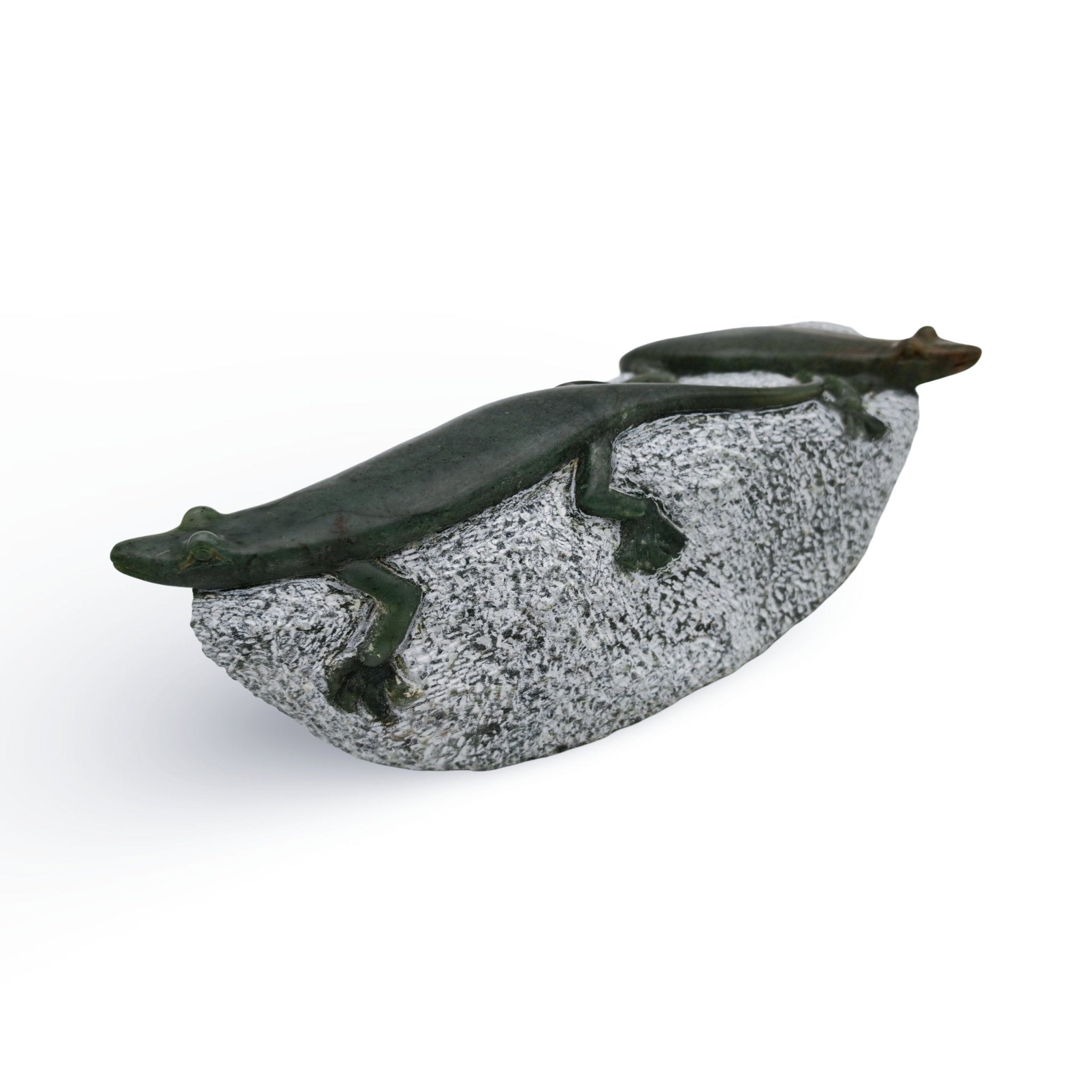 Ngoni Gatsi - Lizards - Shona - Art Shop - Kunst Skulptur aus Stein, dekorativ für den Aussenbereich und Interior