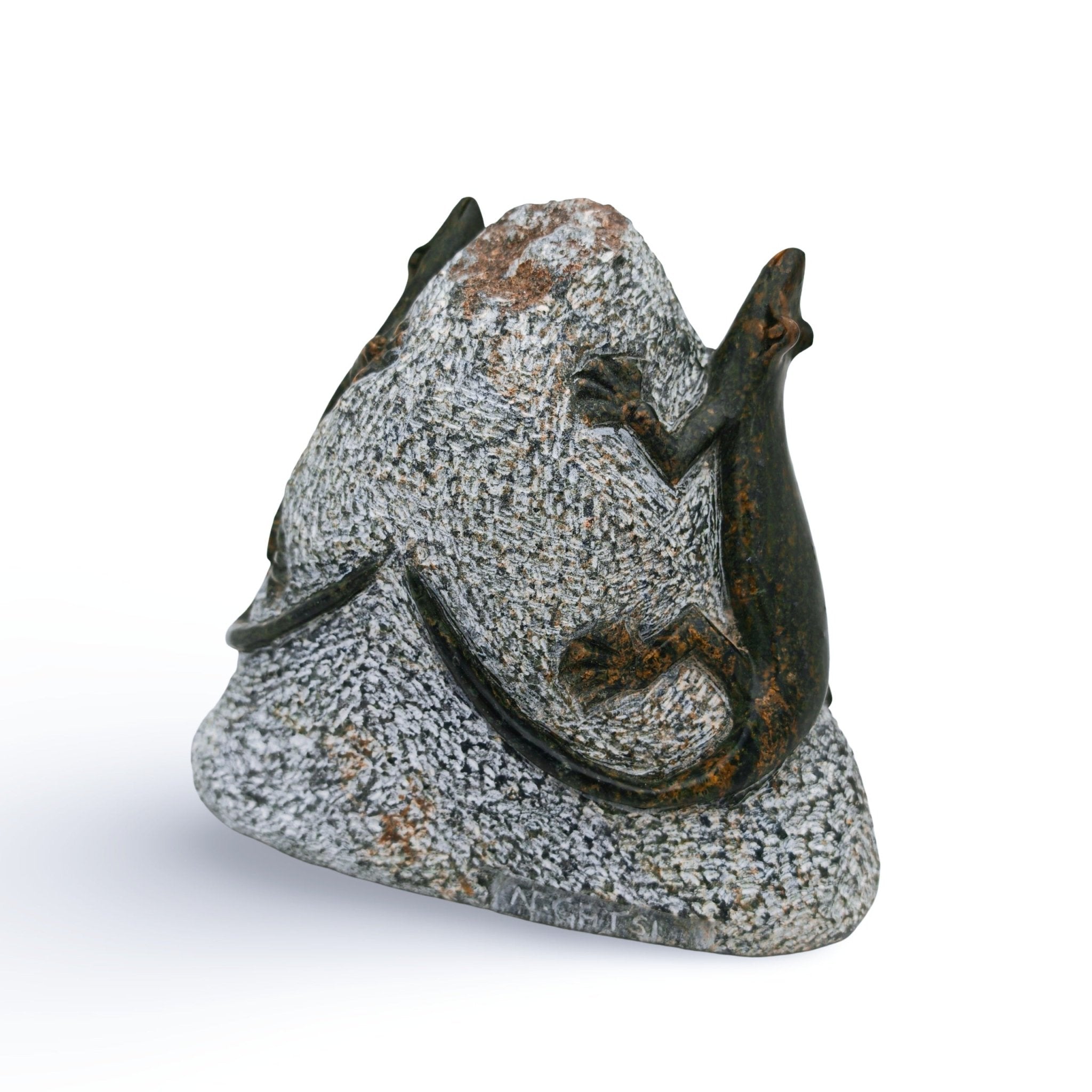 Ngoni Gatsi - Lizards - Shona - Art Shop - Kunst Skulptur aus Stein, dekorativ für den Aussenbereich und Interior