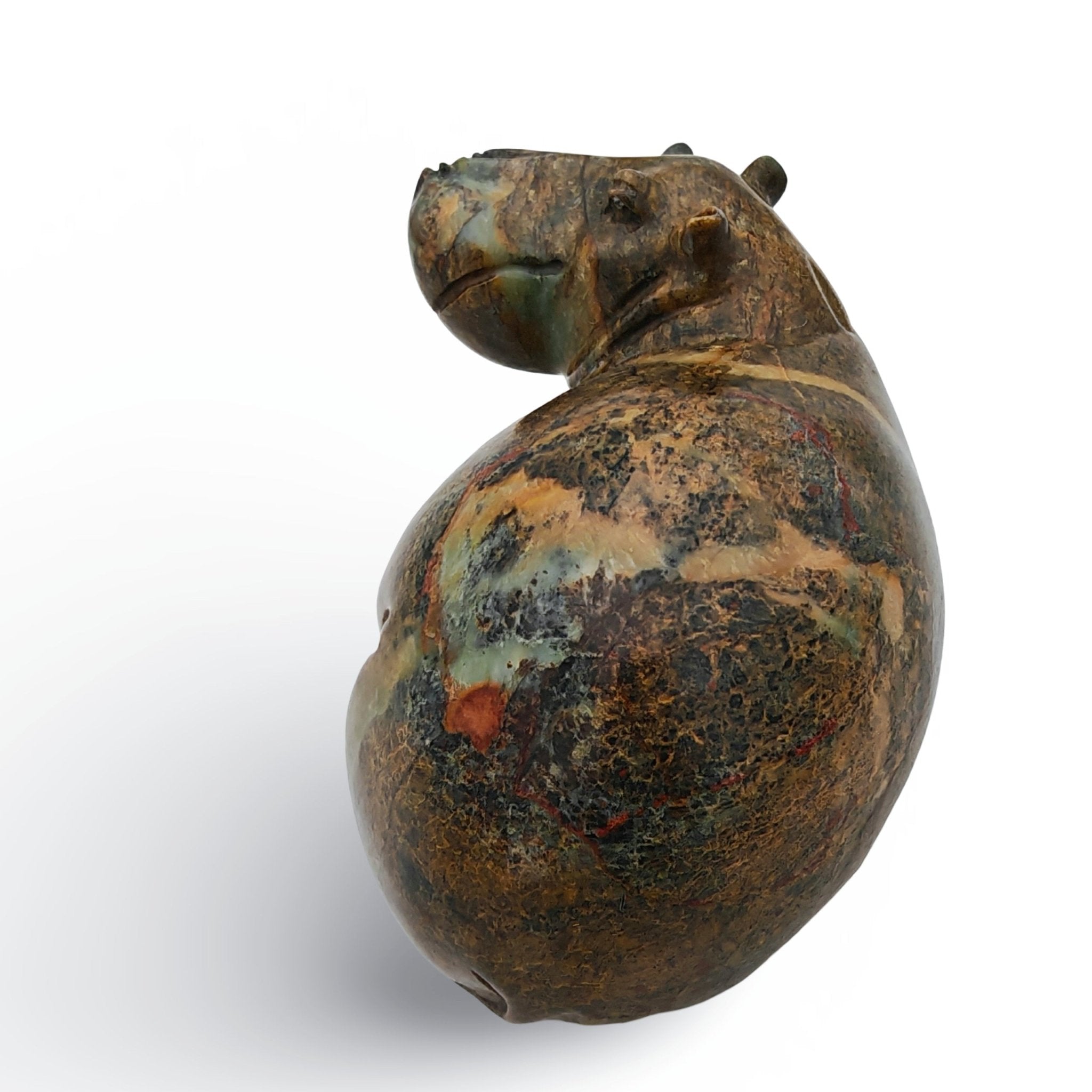 Nyasha Mabika - Hippo - Shona - Art Shop - Kunst Skulptur aus Stein, dekorativ für den Aussenbereich und Interior