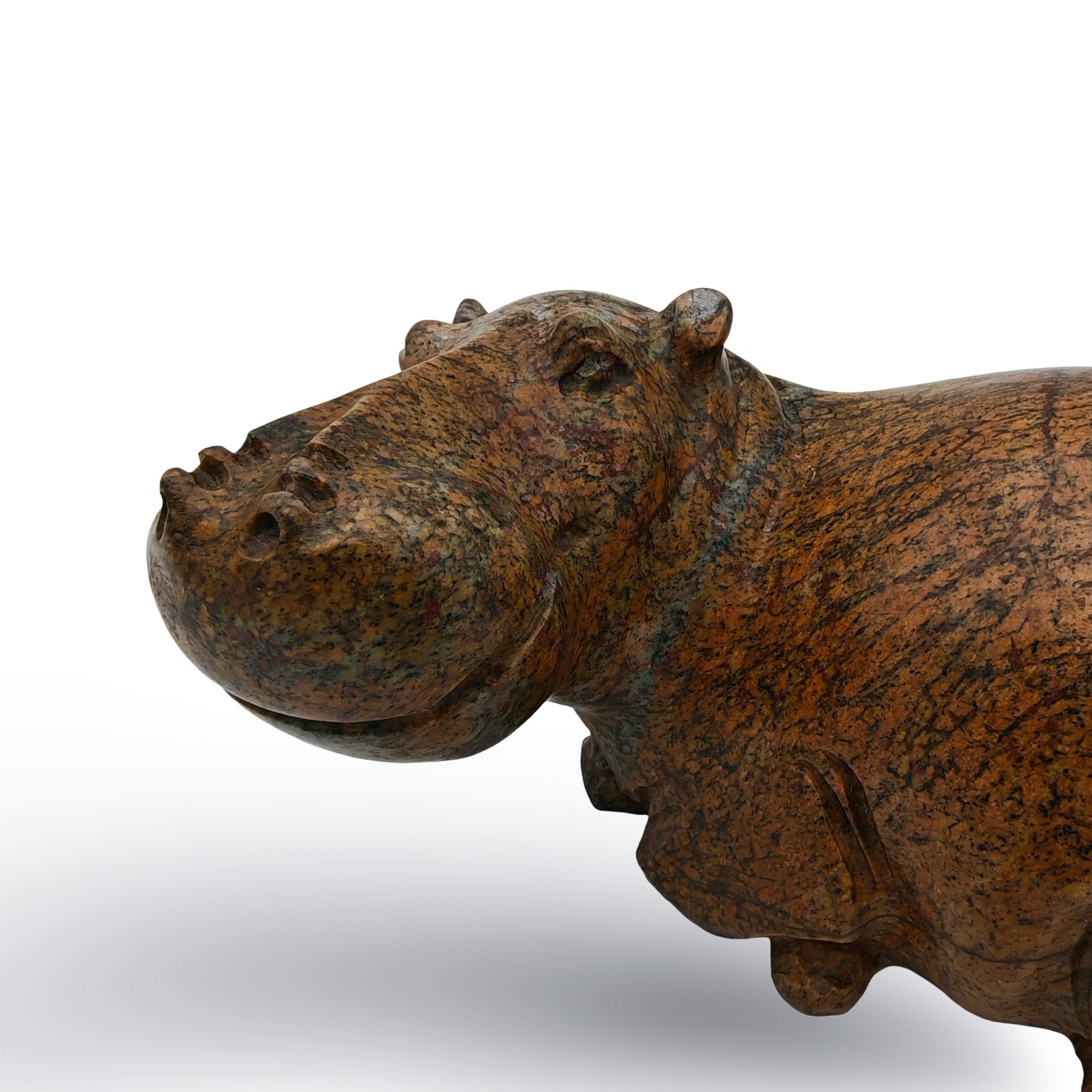 Nyasha Mabika - Hippo - Shona - Art Shop - Kunst Skulptur aus Stein, dekorativ für den Aussenbereich und Interior