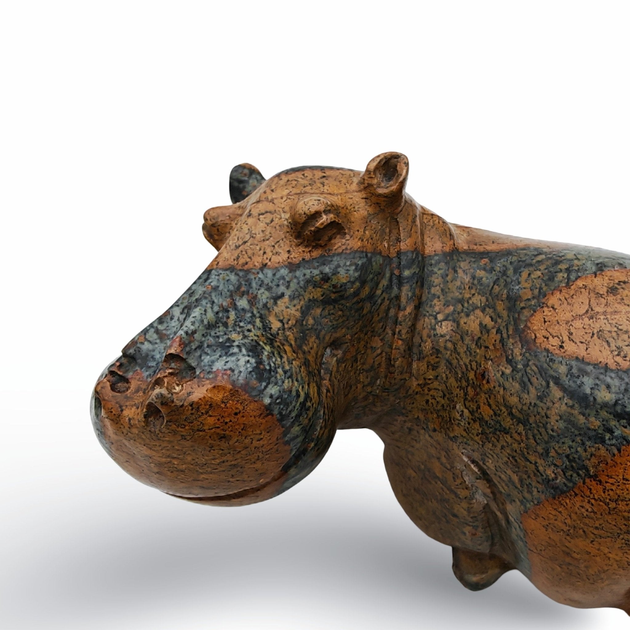 Nyasha Mabika - Hippo - Shona - Art Shop - Kunst Skulptur aus Stein, dekorativ für den Aussenbereich und Interior