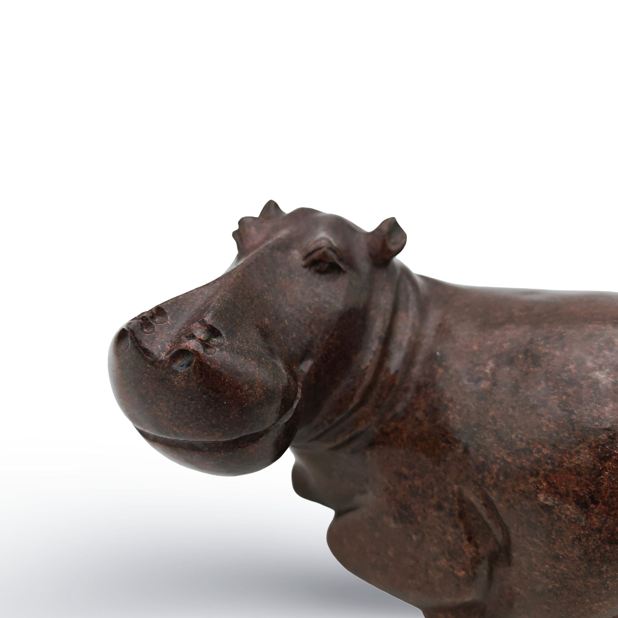 Nyasha Mabika - Hippo - Shona - Art Shop - Kunst Skulptur aus Stein, dekorativ für den Aussenbereich und Interior