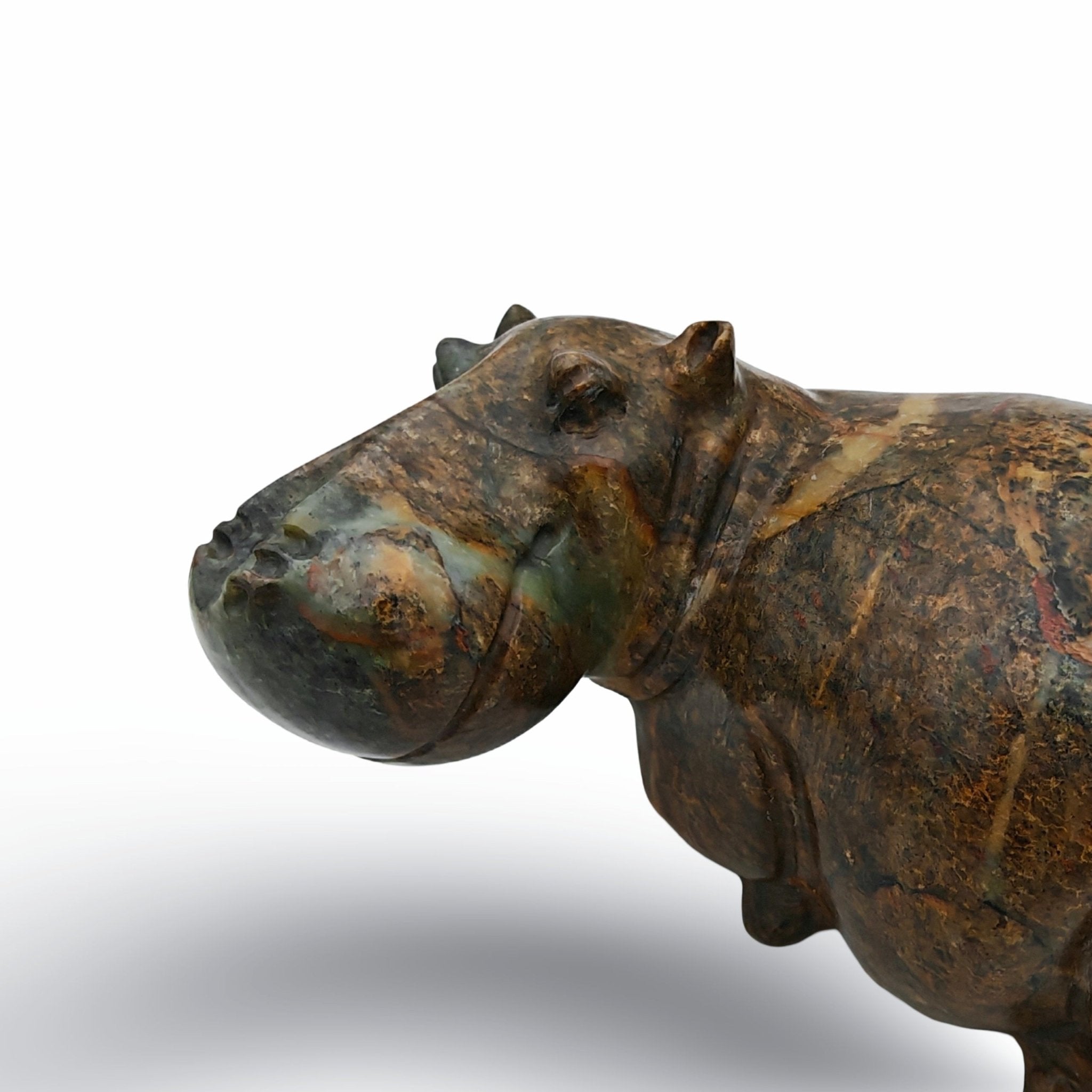 Nyasha Mabika - Hippo - Shona - Art Shop - Kunst Skulptur aus Stein, dekorativ für den Aussenbereich und Interior