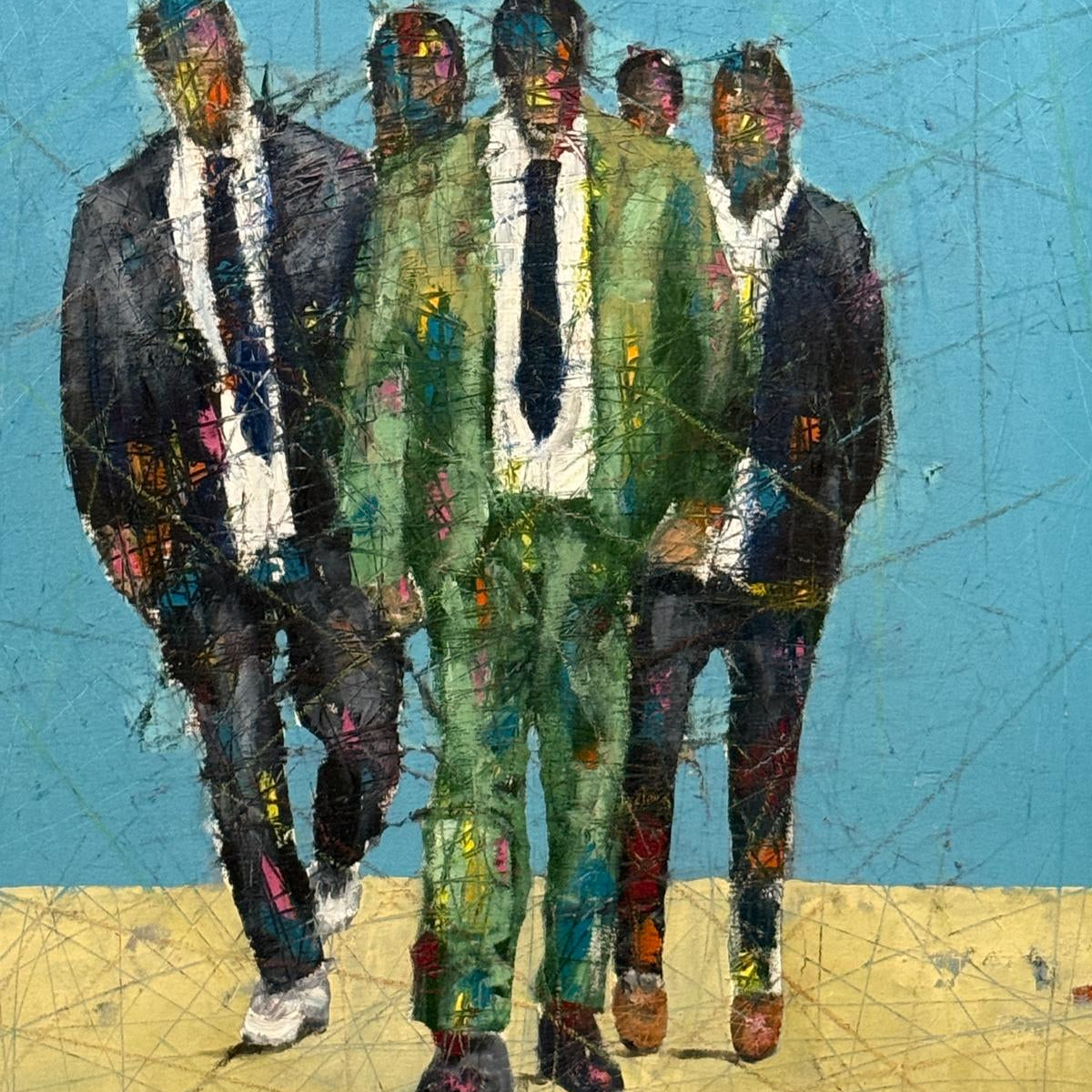 Obert Jongwe - After the Meeting - Shona - Art Shop - Kunst Skulptur aus Stein, dekorativ für den Aussenbereich und Interior