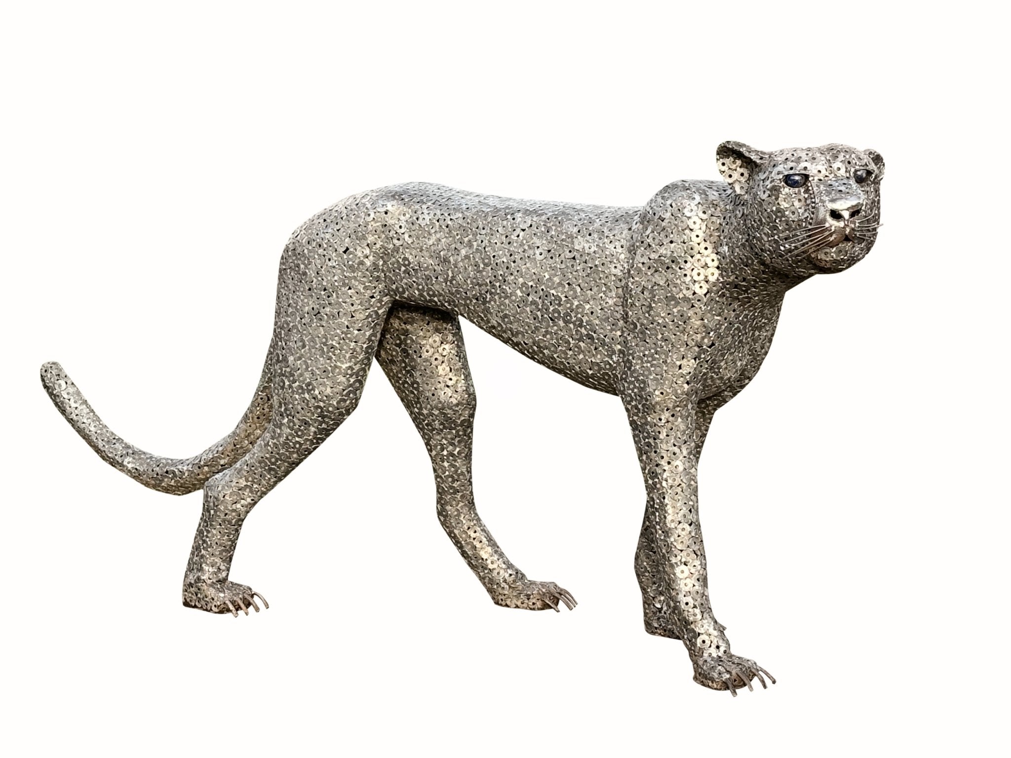 Ray Chataira - Observing Cheetah - Shona - Art Shop - Kunst Skulptur aus Stein, dekorativ für den Aussenbereich und Interior