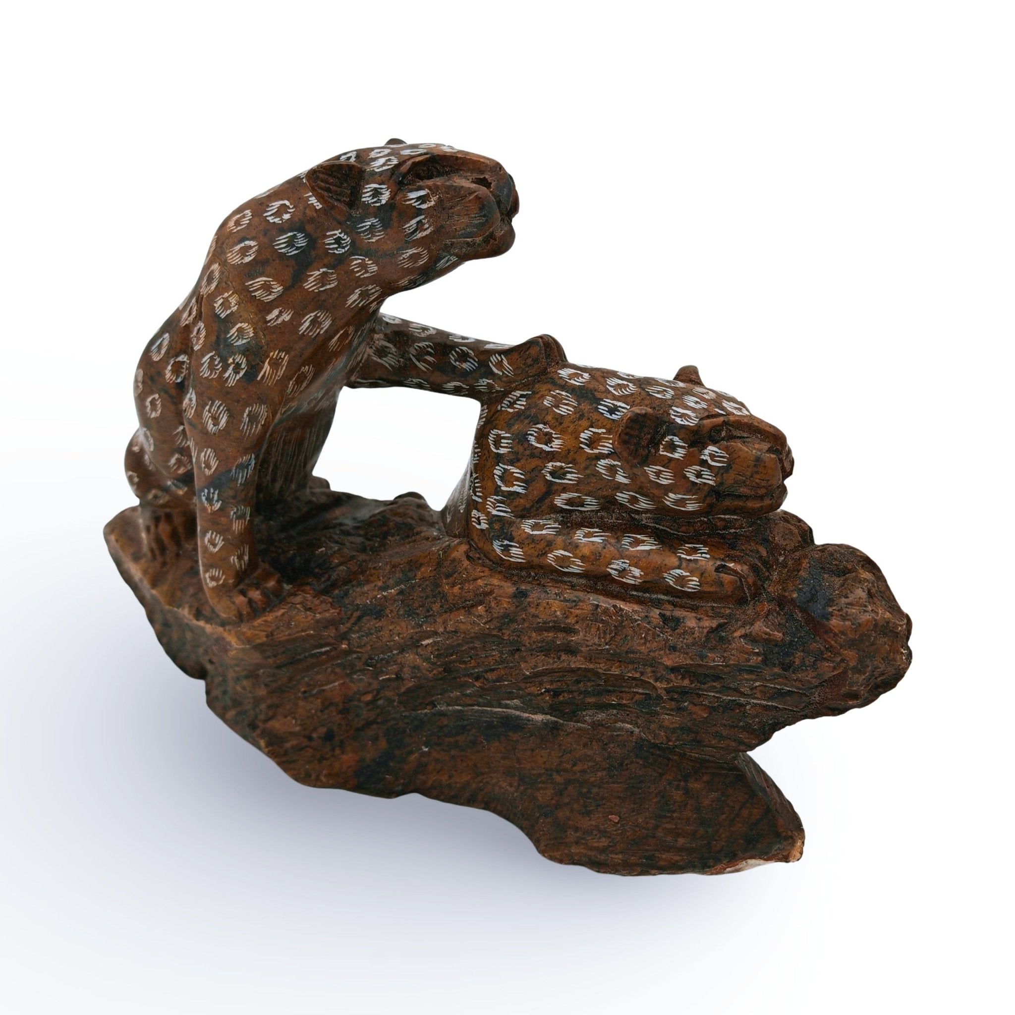 Wedy Zvarinoita - Leopards - Shona - Art Shop - Kunst Skulptur aus Stein, dekorativ für den Aussenbereich und Interior