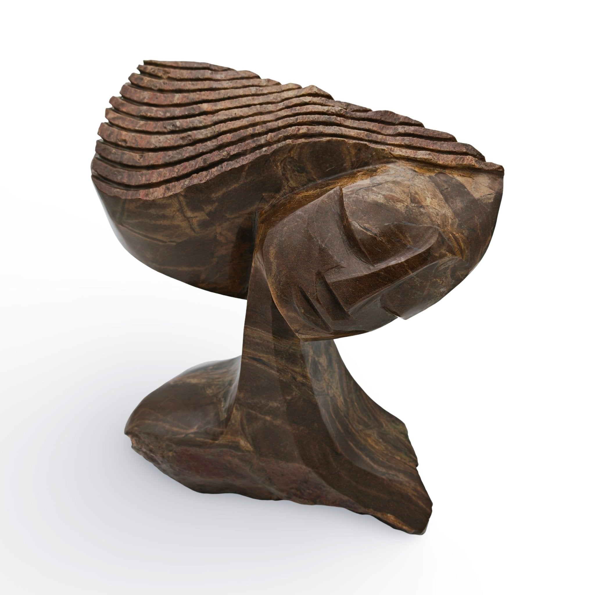 Witness Bonjisi - Beautiful Woman - Shona - Art Shop - Kunst Skulptur aus Stein, dekorativ für den Aussenbereich und Interior