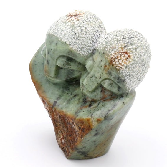 Abel Makuvise - Cute Couple - Shona-Art Shop - Kunst Skulptur aus Stein, dekorativ für den Aussenbereich und Interior