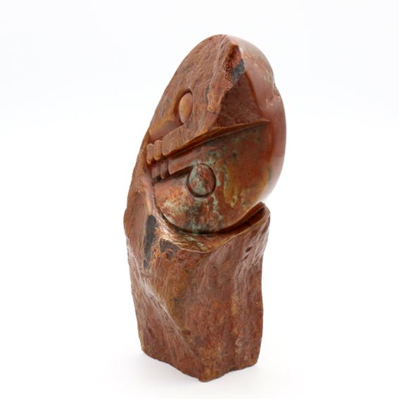 Abel Makuvise - Twin Face - Shona-Art Shop - Kunst Skulptur aus Stein, dekorativ für den Aussenbereich und Interior