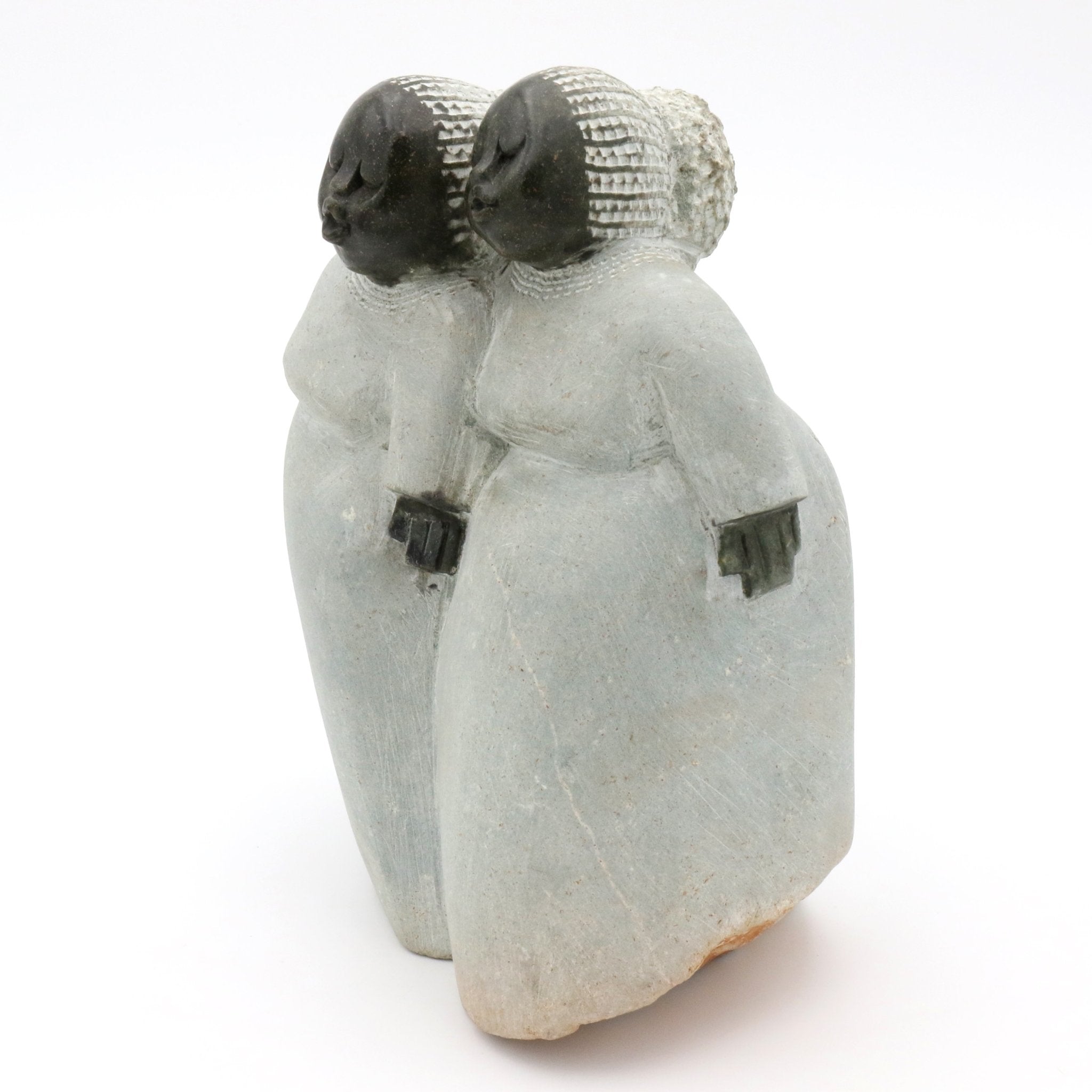 Andrew Kudakwashe Nyagweta - Sisters - Shona-Art Shop - Kunst Skulptur aus Stein, dekorativ für den Aussenbereich und Interior