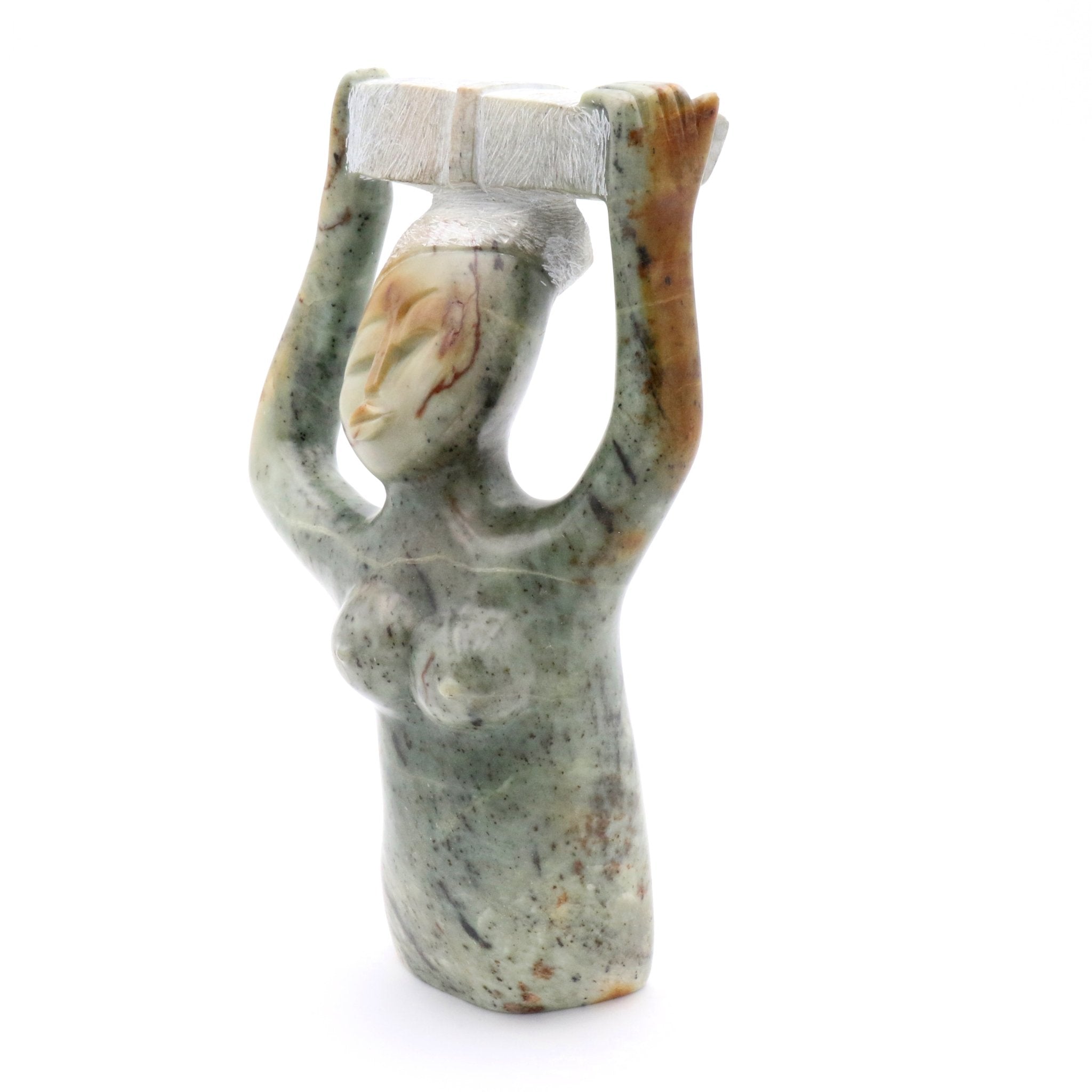 Benjamin Katerere - Woman Carrying - Shona-Art Shop - Kunst Skulptur aus Stein, dekorativ für den Aussenbereich und Interior