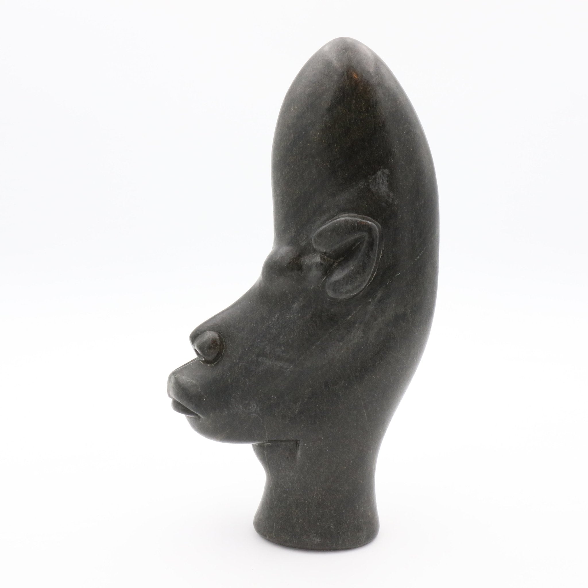 Bernard Matemera - A Long Head - Shona-Art Shop - Kunst Skulptur aus Stein, dekorativ für den Aussenbereich und Interior
