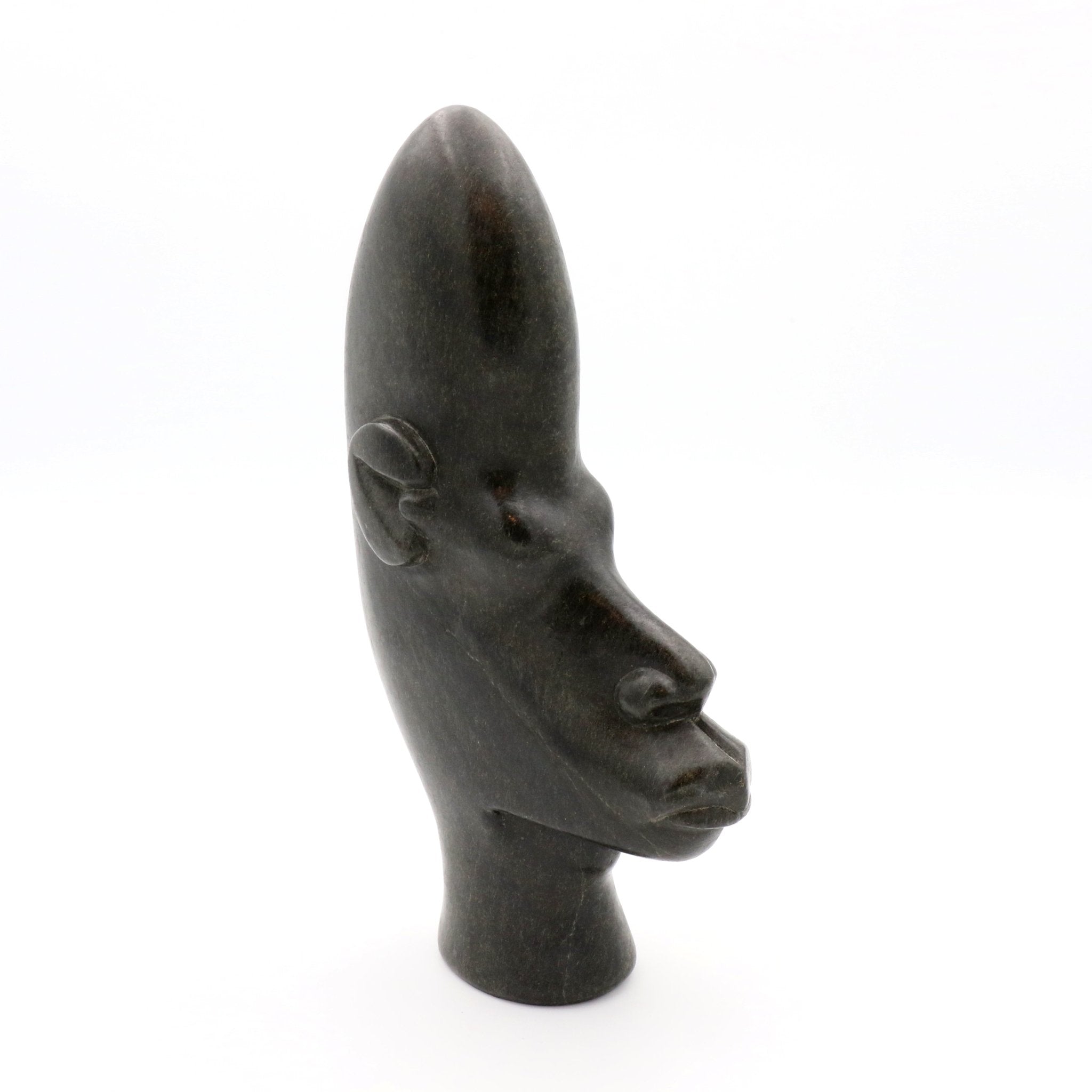 Bernard Matemera - A Long Head - Shona-Art Shop - Kunst Skulptur aus Stein, dekorativ für den Aussenbereich und Interior
