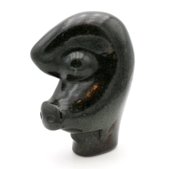 Bernard Matemera - Pighead - Shona-Art Shop - Kunst Skulptur aus Stein, dekorativ für den Aussenbereich und Interior