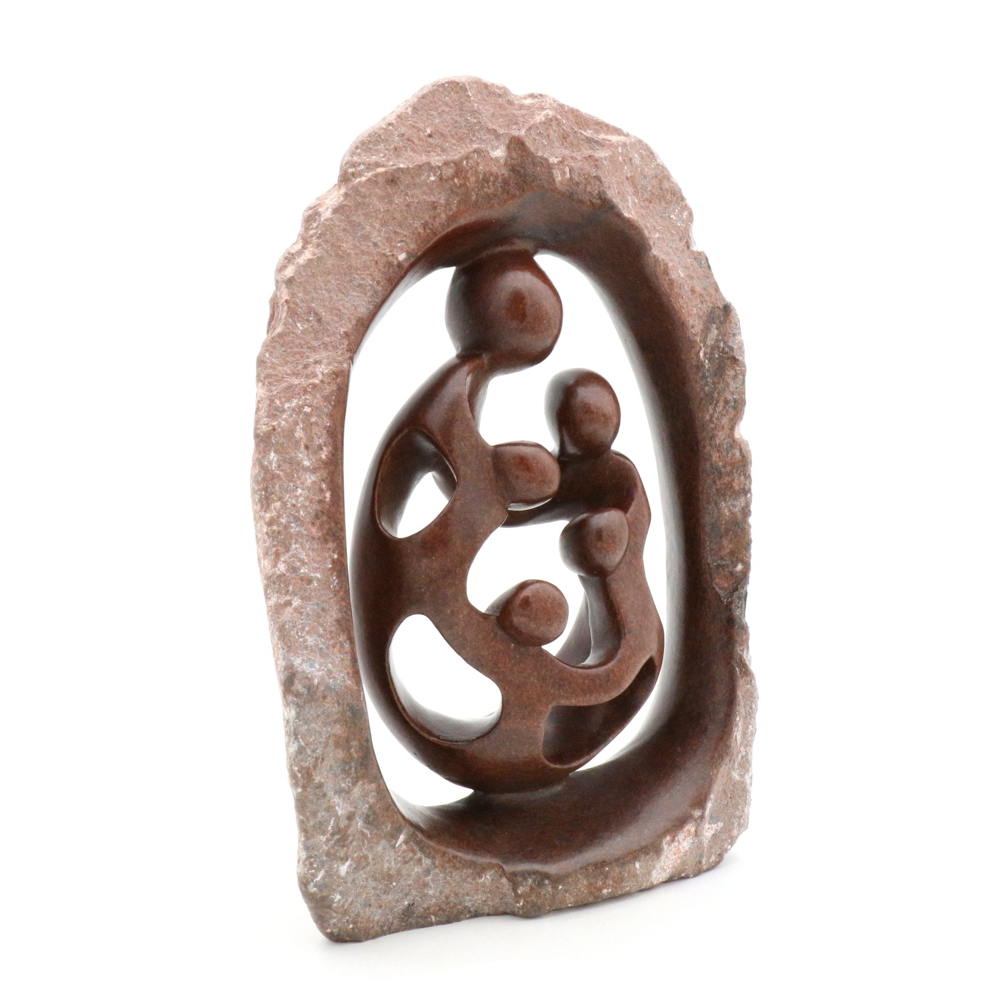 Chance Manyika - Family - Shona-Art Shop - Kunst Skulptur aus Stein, dekorativ für den Aussenbereich und Interior