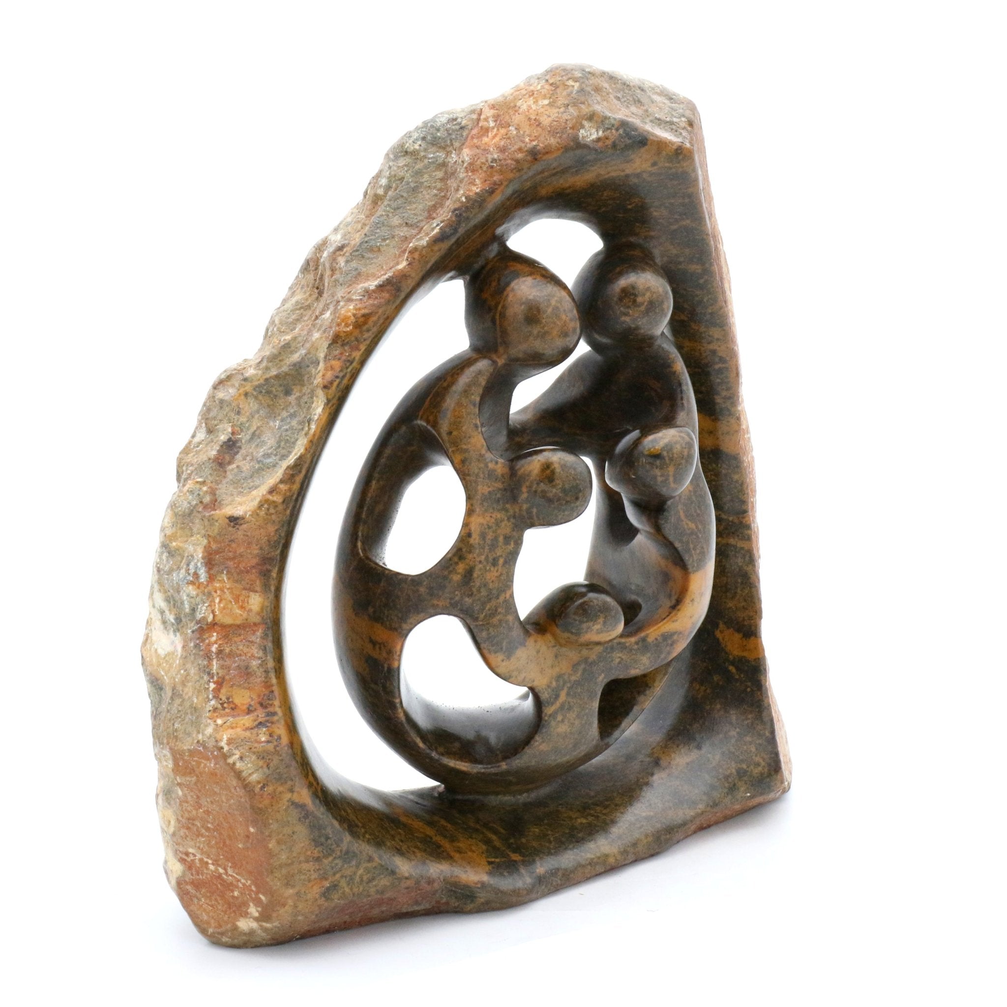 Chance Manyika - Family - Shona-Art Shop - Kunst Skulptur aus Stein, dekorativ für den Aussenbereich und Interior