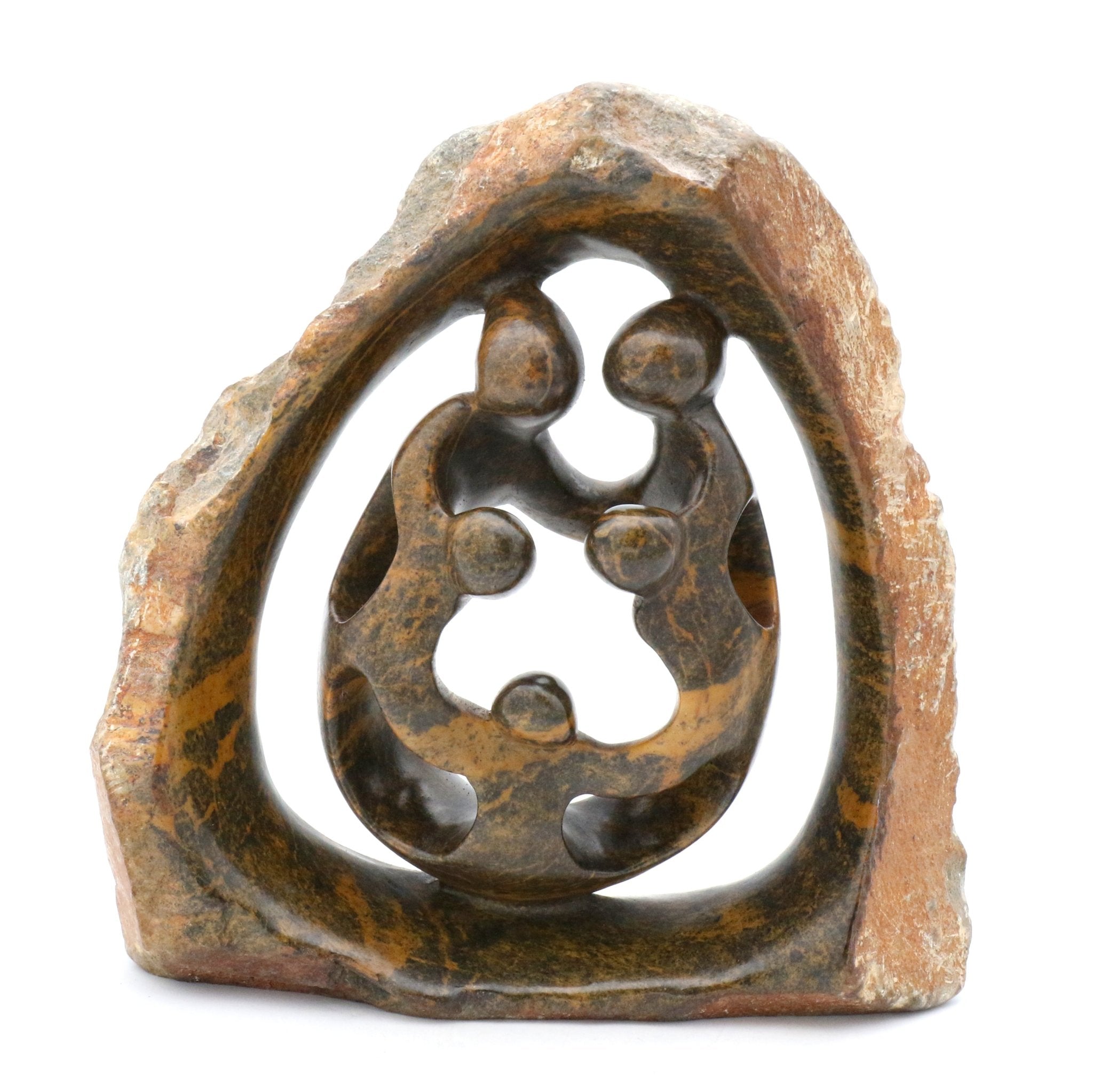 Chance Manyika - Family - Shona-Art Shop - Kunst Skulptur aus Stein, dekorativ für den Aussenbereich und Interior
