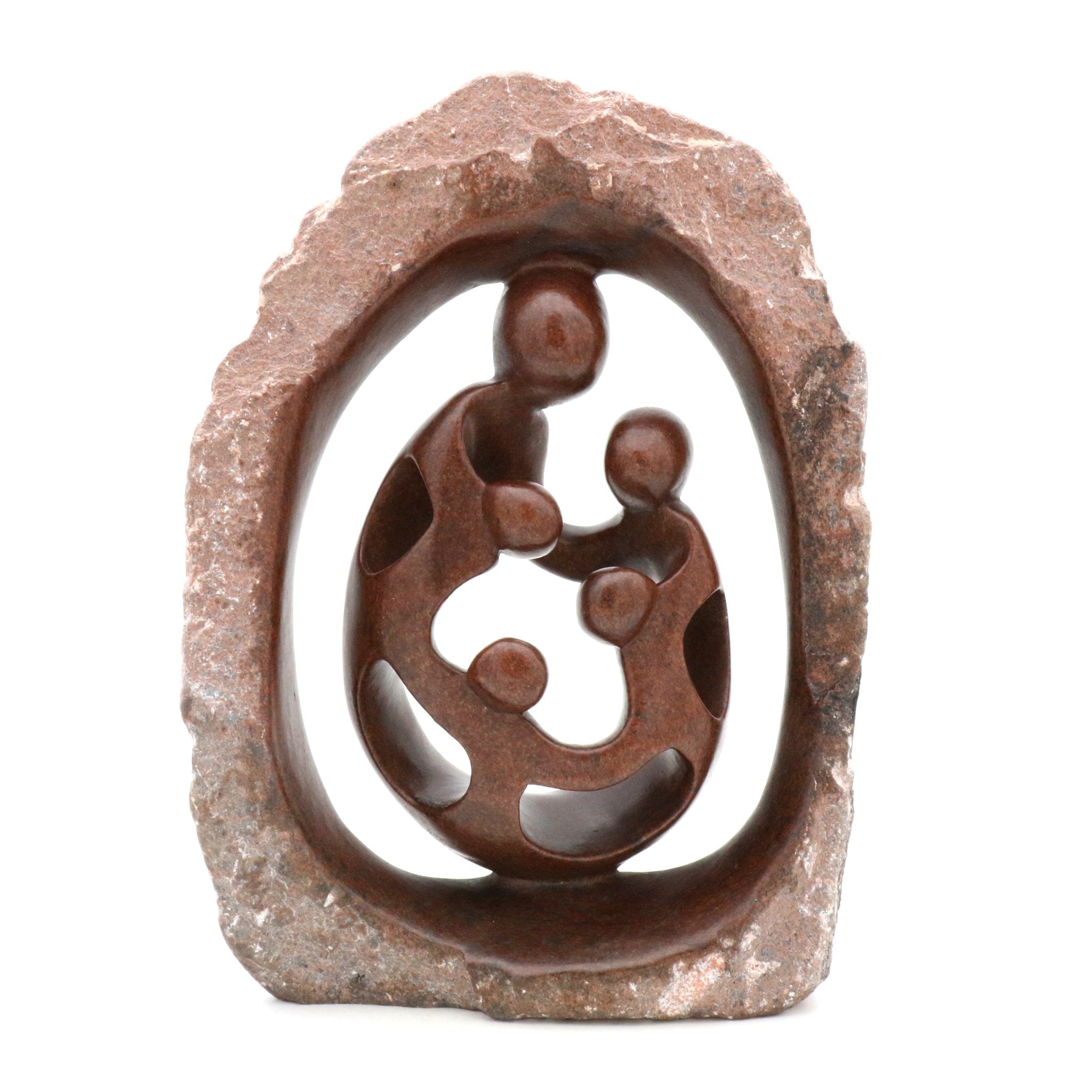 Chance Manyika - Family - Shona-Art Shop - Kunst Skulptur aus Stein, dekorativ für den Aussenbereich und Interior