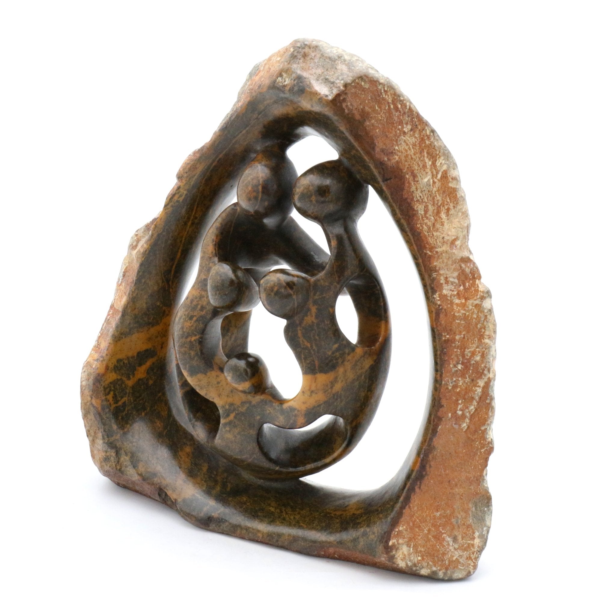 Chance Manyika - Family - Shona-Art Shop - Kunst Skulptur aus Stein, dekorativ für den Aussenbereich und Interior