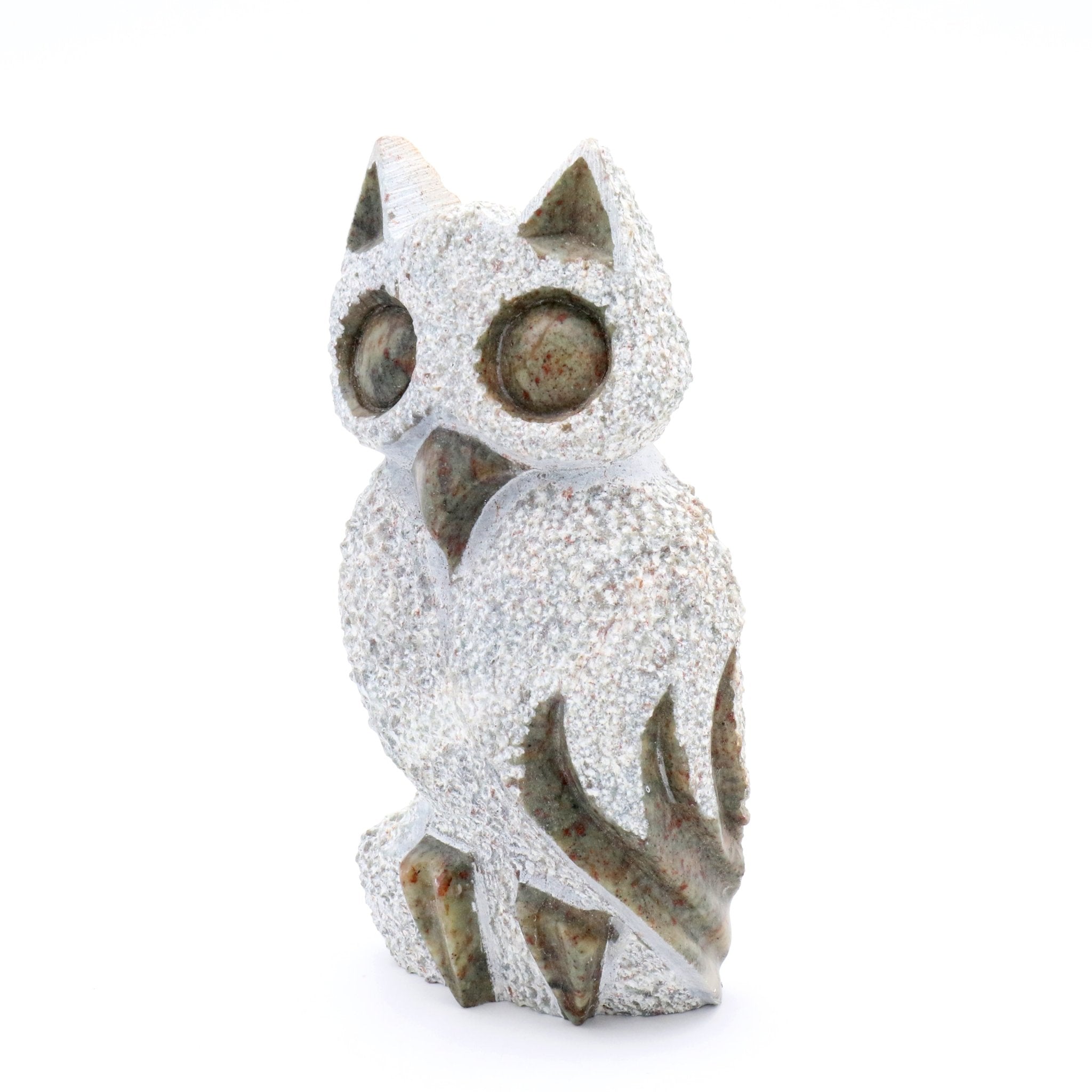 Charles Tom - Eule - Shona-Art Shop - Kunst Skulptur aus Stein, dekorativ für den Aussenbereich und Interior