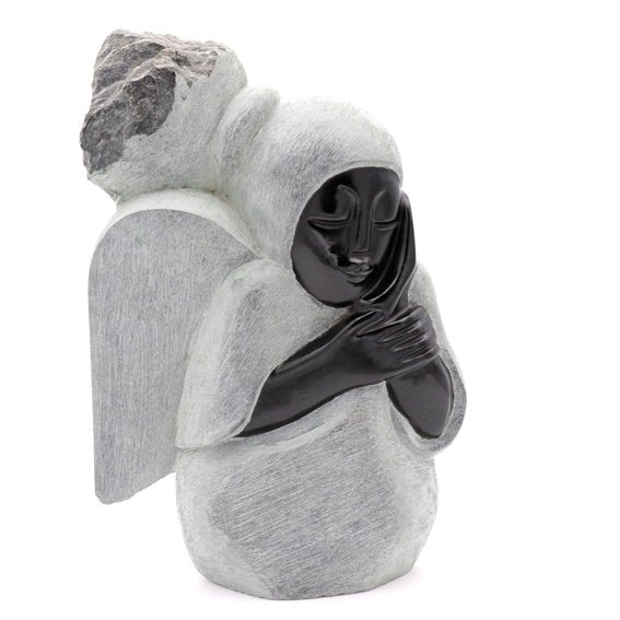 Edious Nyagweta - Angel - Shona-Art Shop - Kunst Skulptur aus Stein, dekorativ für den Aussenbereich und Interior