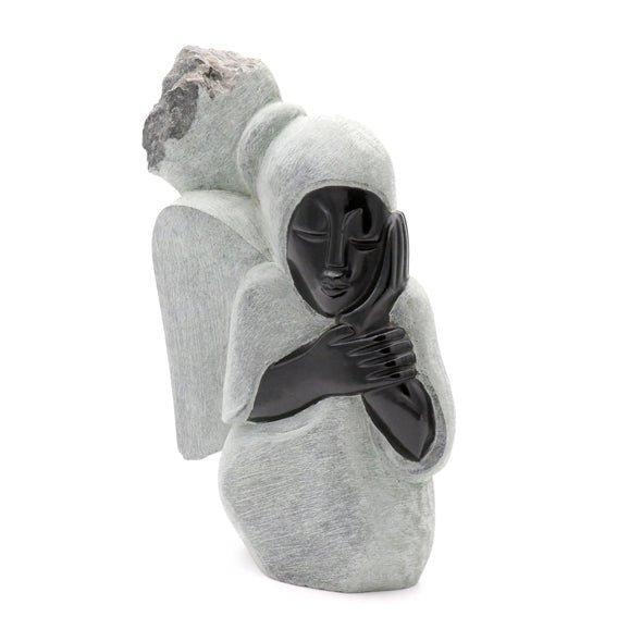 Edious Nyagweta - Angel - Shona-Art Shop - Kunst Skulptur aus Stein, dekorativ für den Aussenbereich und Interior
