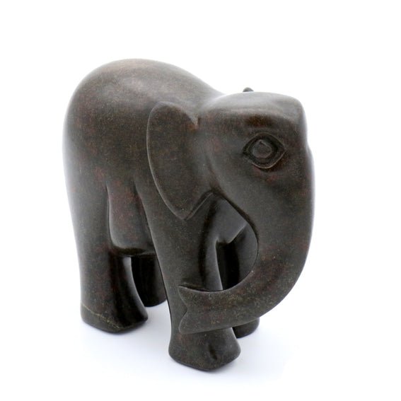 Edson Seda - Elefant - Shona-Art Shop - Kunst Skulptur aus Stein, dekorativ für den Aussenbereich und Interior