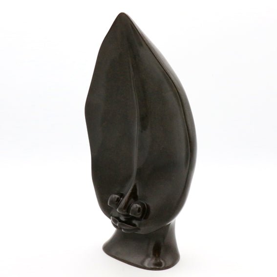 Edson Seda - Leaf Head - Shona-Art Shop - Kunst Skulptur aus Stein, dekorativ für den Aussenbereich und Interior
