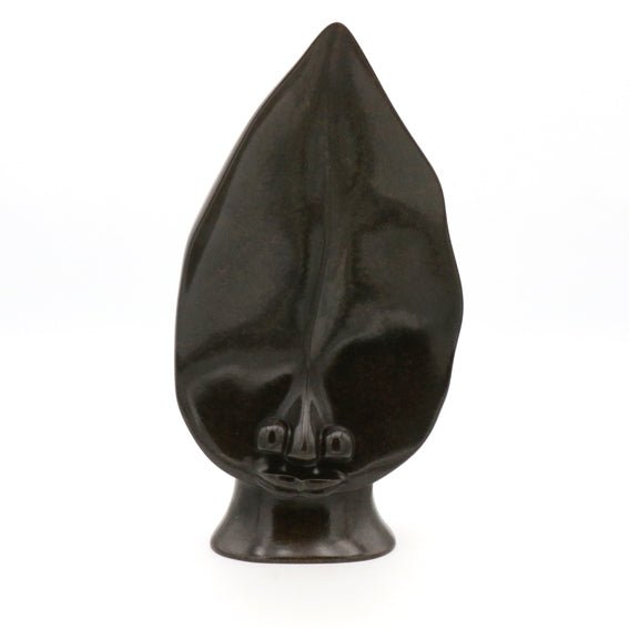 Edson Seda - Leaf Head - Shona-Art Shop - Kunst Skulptur aus Stein, dekorativ für den Aussenbereich und Interior
