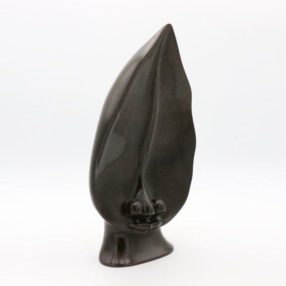 Edson Seda - Leaf Head - Shona-Art Shop - Kunst Skulptur aus Stein, dekorativ für den Aussenbereich und Interior