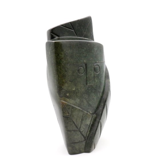 Henry Munyaradzi - Leaf Head - Shona-Art Shop - Kunst Skulptur aus Stein, dekorativ für den Aussenbereich und Interior