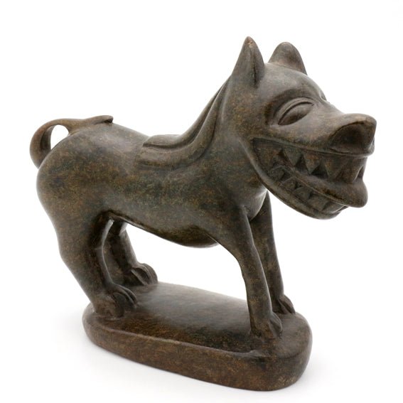 Joseph Tsavayo - Hund - Shona-Art Shop - Kunst Skulptur aus Stein, dekorativ für den Aussenbereich und Interior