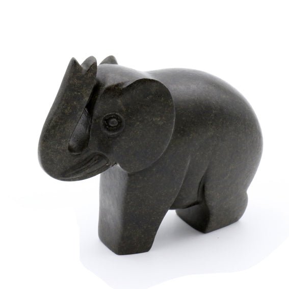 Juja Tembo - Elefant - Shona-Art Shop - Kunst Skulptur aus Stein, dekorativ für den Aussenbereich und Interior