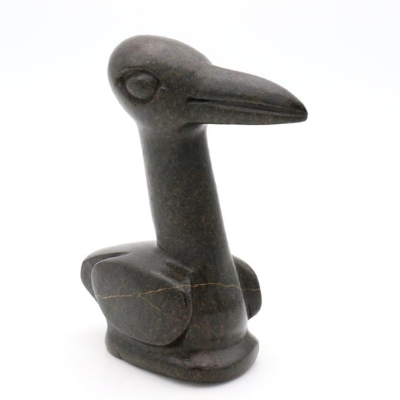 Minias - Vogel - Shona-Art Shop - Kunst Skulptur aus Stein, dekorativ für den Aussenbereich und Interior