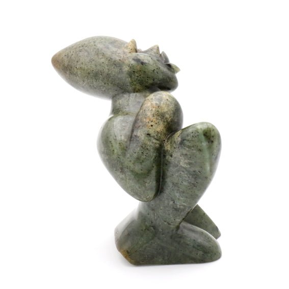 Moses Makuvise - Listening - Shona-Art Shop - Kunst Skulptur aus Stein, dekorativ für den Aussenbereich und Interior