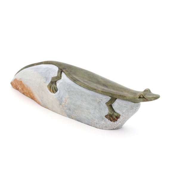 Ngoni Gatsi - Eidechse - Shona-Art Shop - Kunst Skulptur aus Stein, dekorativ für den Aussenbereich und Interior